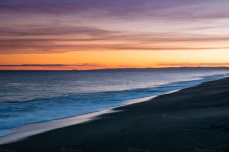 Iceland sea sunset